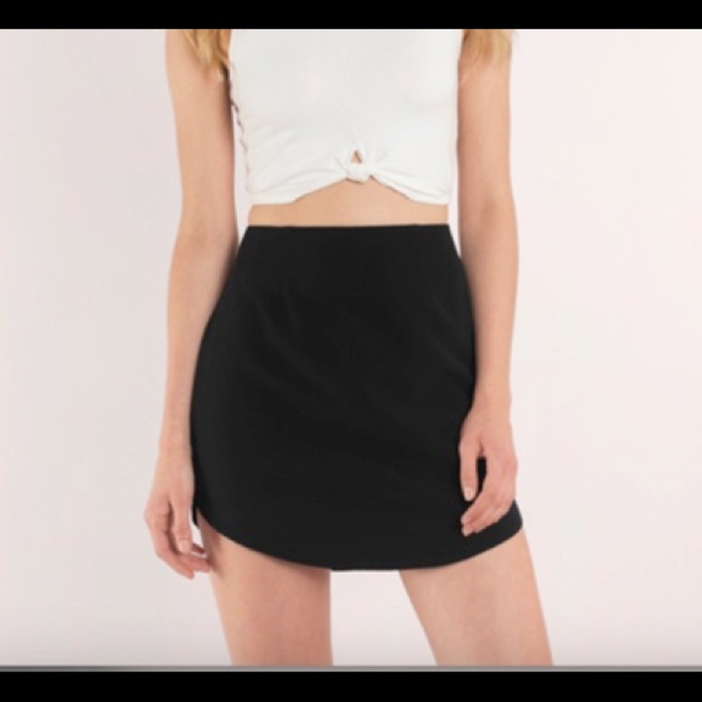 Celine Curved Hem Mini Skirt- Tobi